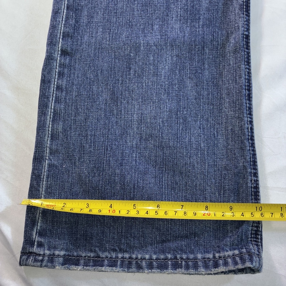 Stetson Rocker Boot Leg Jeans Mens 42x32 Medium Wash Blue Denim 1014 Bootcut - Picture 9 of 13